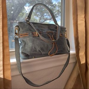 Aimee Kestenberg denim with leather bag